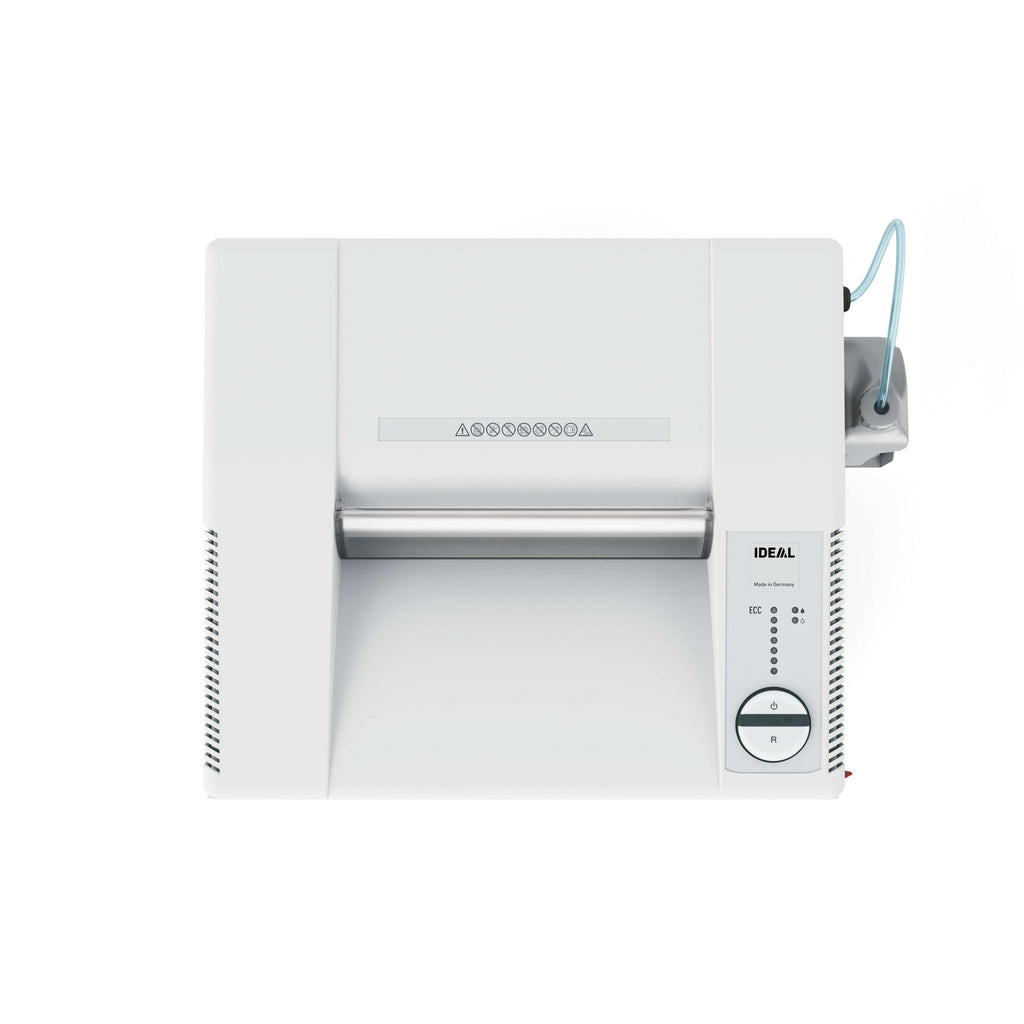 Draufsicht des IDEAL Büro-Aktenvernichter 3104 mit Öler