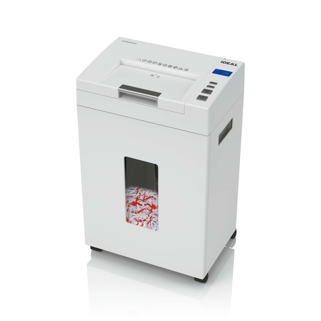 Seitenansicht des IDEAL Büro-Aktenvernichter Shredcat 8292