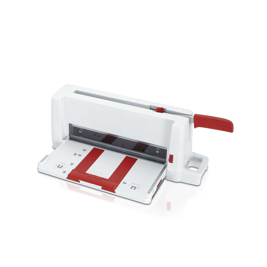 Seitenansicht des IDEAL Schneidemaschine Stapelschneider 3006
