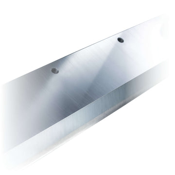 High-quality replacement blade made of HSS knife steel as an accessory for the IDEAL 7228 and 7260 guillotine . The picture shows a close-up of the blade with a smooth, brushed metal surface