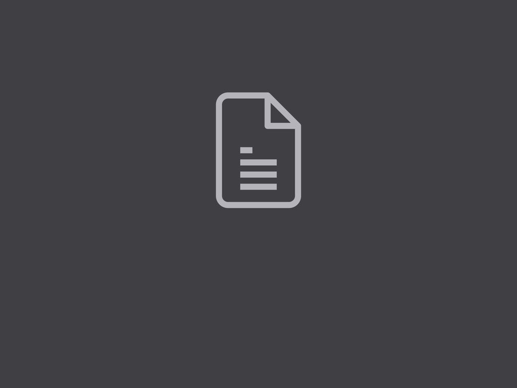 Schlichtes querformatiges, mittelgraues Rechteck, in der Fläche ein hellgraues Icon, das ein beschriftetes Blatt Papier mit einer umgeknickten Ecke darstellen soll.